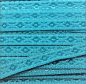 Preview: Elastisches Schrägband JACQUARD 12mm aqua